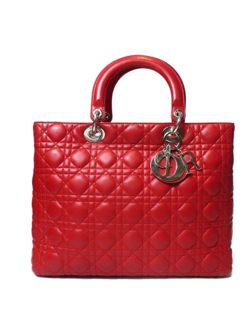Dior Lady Dior Large Handbag Lambskin Leather